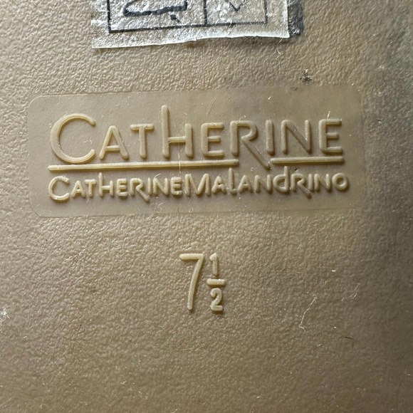 Catherine Malandrino Sandal Women Size 7.5 Silver Faux Diamond Rhinestone Slides - Picture 4 of 7